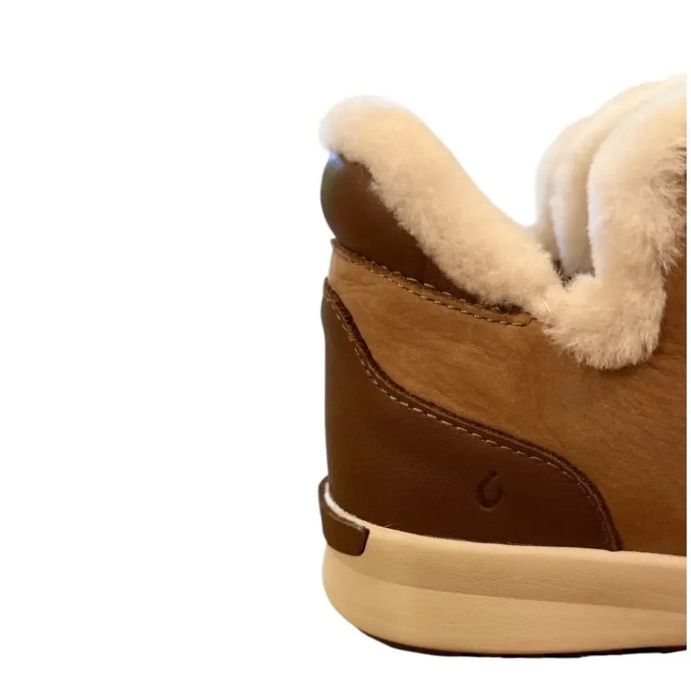 OluKai Mālua Hulu Waterproof Shearling Lined Winter Boots NWOB Womens 8.5